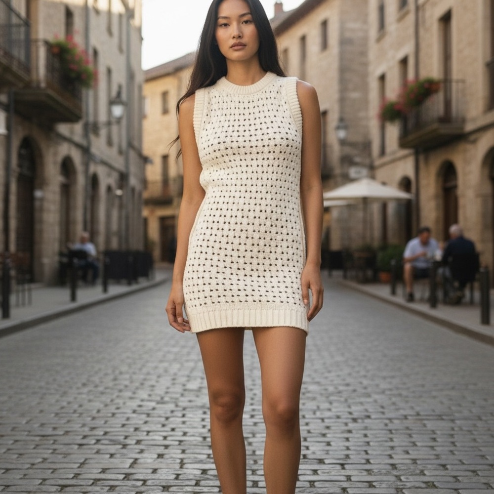 Zara Combination Crochet Knit